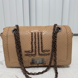 Lanvin Tan Designer Chain Shoulder Bag